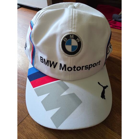 BMW Motorsport PUMA Shell V-Power Helix Ultra White Men's Cap Hat One Size - Picture 1 of 6
